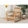 bali & pari Blanca Modern Bohemian Natural Rattan Accent Chair