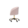 Baxton Studio Ravenna Contemporary Glam and Luxe Blush Pink Velvet Fabric and Gold Metal Swivel Office Chair