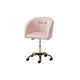 Baxton Studio Ravenna Contemporary Glam and Luxe Blush Pink Velvet Fabric and Gold Metal Swivel Office Chair