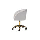 Baxton Studio Ravenna Contemporary Glam and Luxe Grey Velvet Fabric and Gold Metal Swivel Office Chair