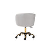 Baxton Studio Ravenna Contemporary Glam and Luxe Grey Velvet Fabric and Gold Metal Swivel Office Chair