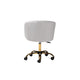Baxton Studio Ravenna Contemporary Glam and Luxe Grey Velvet Fabric and Gold Metal Swivel Office Chair