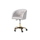 Baxton Studio Ravenna Contemporary Glam and Luxe Grey Velvet Fabric and Gold Metal Swivel Office Chair