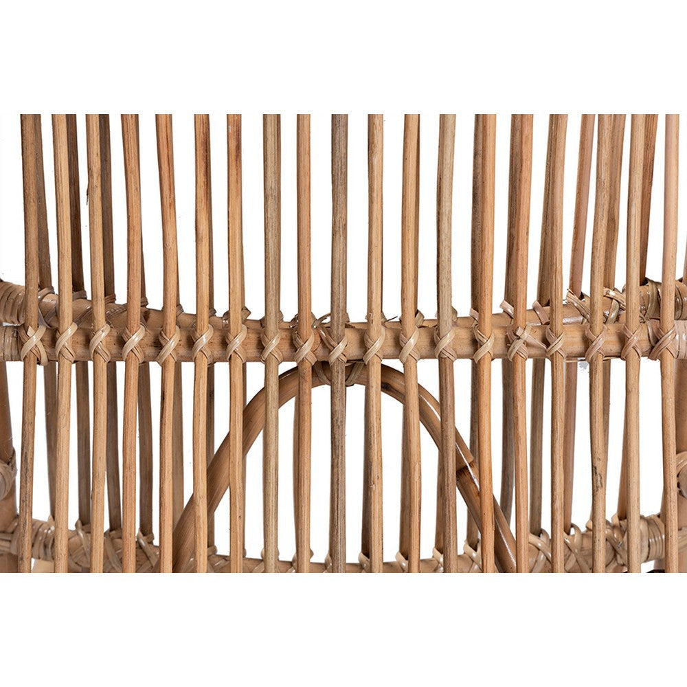 bali & pari Genera Modern Bohemian Natural Rattan Lounge Chair WHI-DC512-Rattan-CC