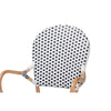bali & pari Naila Classic French Black and White Weaving and Natural Brown Rattan 2-Piece Indoor and Outdoor Bistro Chair Set