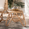 bali & pari Jacinda Modern Bohemian Natural Brown Rattan End Table WHI-DC785-Rattan-ET