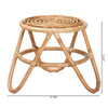 bali & pari Jacinda Modern Bohemian Natural Brown Rattan End Table WHI-DC785-Rattan-ET