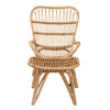 Baxton Studio Earvin Modern Bohemian Natural Brown Rattan 2-Piece Armchair and Footstool Set WHI-DC8005-Rattan-2PC-Set