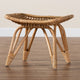 bali & pari Earvin Modern Bohemian Natural Brown Rattan Footstool WHI-DC8005-Rattan-Footstool