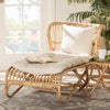 bali & pari Delara Modern Bohemian Natural Brown Rattan Chaise WHI-DC8029-Rattan-Chaise