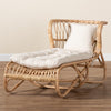 bali & pari Delara Modern Bohemian Natural Brown Rattan Chaise