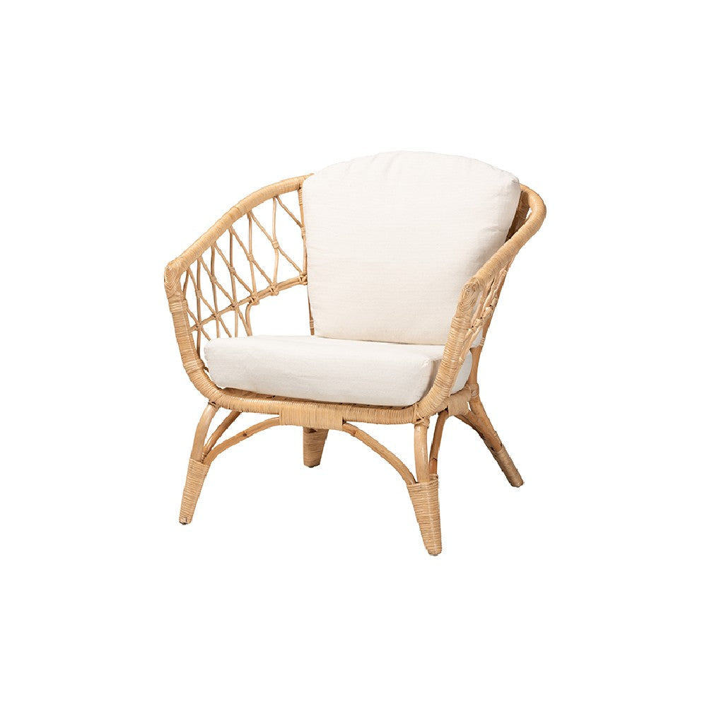 bali & pari Feya Modern Bohemian Natural Brown Antique Rattan Armchair WHI-DC8030-Rattan-CC