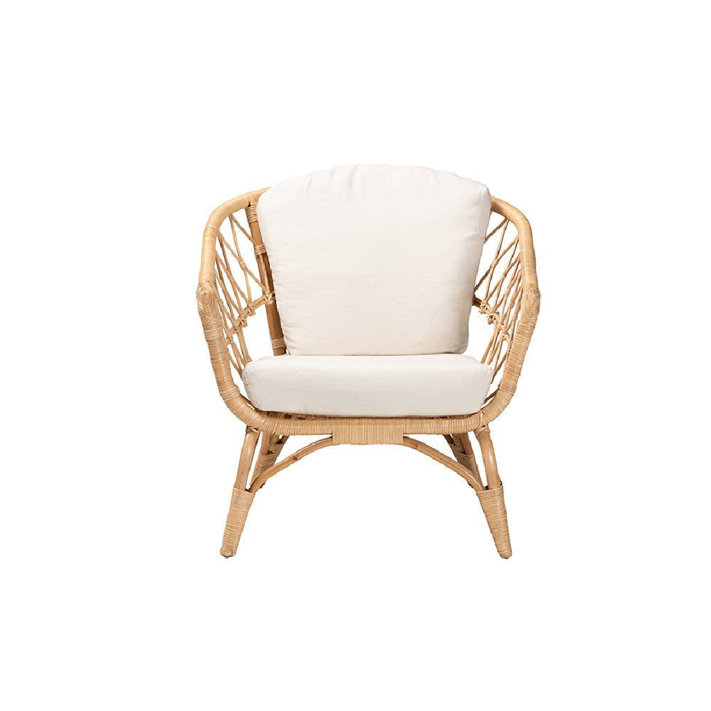 bali & pari Feya Modern Bohemian Natural Brown Antique Rattan Armchair WHI-DC8030-Rattan-CC