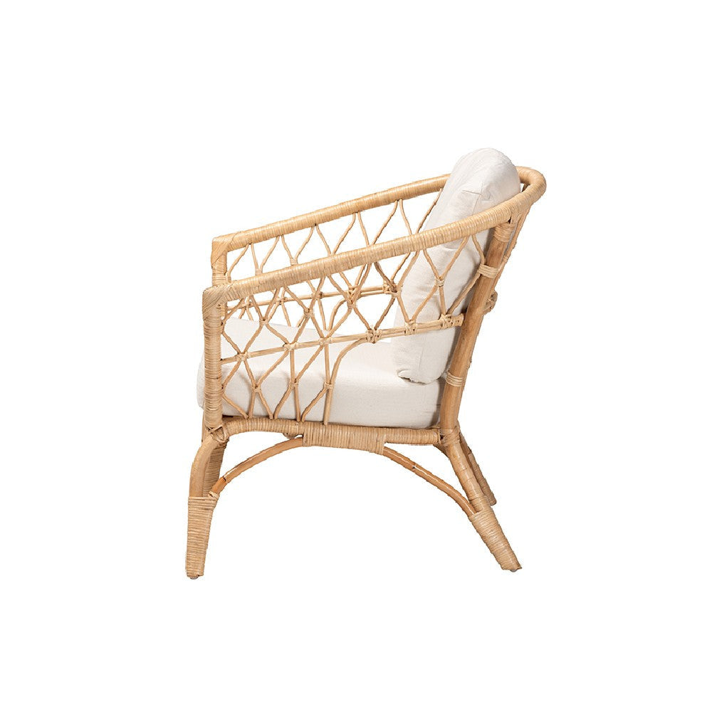 bali & pari Feya Modern Bohemian Natural Brown Antique Rattan Armchair WHI-DC8030-Rattan-CC
