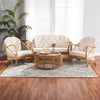 Baxton Studio Aliane Modern Bohemian Natural Brown Antique Rattan 4-Piece Living Room Set WHI-DC8041-Rattan-4PC-Living-Room-Set