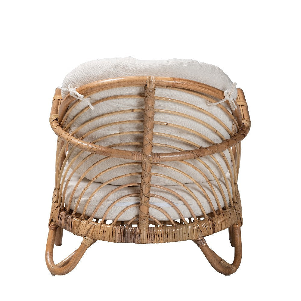 bali & pari Aliane Modern Bohemian Natural Brown Antique Rattan Armchair WHI-DC8041-Rattan-CC