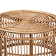 bali & pari Aliane Modern Bohemian Natural Brown Antique Rattan Coffee Table WHI-DC8041-Rattan-CT