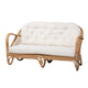 bali & pari Aliane Modern Bohemian Natural Brown Antique Rattan Loveseat WHI-DC8041-Rattan-LS