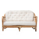 bali & pari Aliane Modern Bohemian Natural Brown Antique Rattan Loveseat WHI-DC8041-Rattan-LS