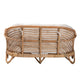bali & pari Aliane Modern Bohemian Natural Brown Antique Rattan Loveseat WHI-DC8041-Rattan-LS