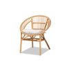 bali & pari Adrina Modern Bohemian Natural Brown Rattan Dining Chair WHI-DC810-Rattan-DC