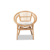 bali & pari Adrina Modern Bohemian Natural Brown Rattan Dining Chair WHI-DC810-Rattan-DC