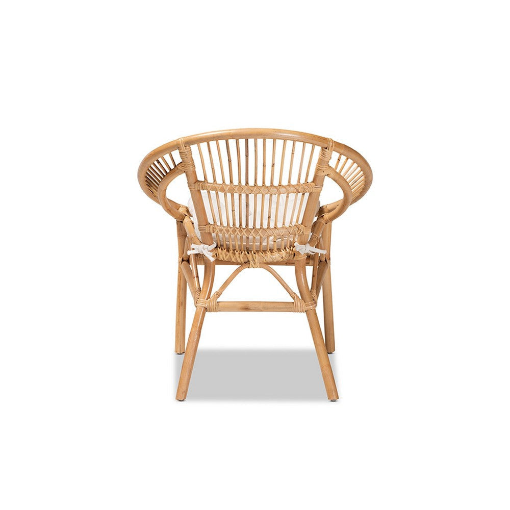 bali & pari Adrina Modern Bohemian Natural Brown Rattan Dining Chair WHI-DC810-Rattan-DC