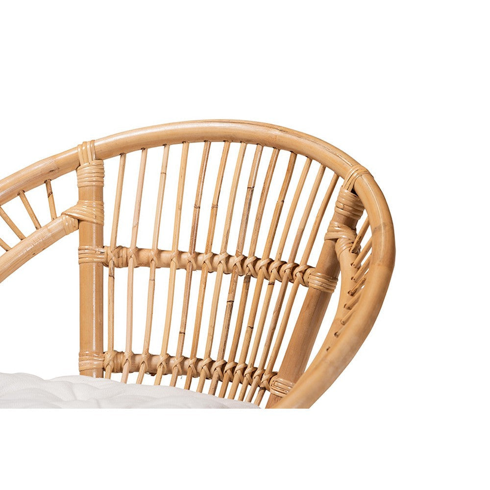 bali & pari Adrina Modern Bohemian Natural Brown Rattan Dining Chair WHI-DC810-Rattan-DC