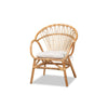 bali & pari Benicia Modern Bohemian Natural Brown Rattan Dining Chair WHI-DC818-Rattan-DC