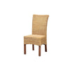 bali & pari Shamara Modern Bohemian Natural Rattan and Mahogany Wood Dining Chair WHI-DC9001-Rattan-DC