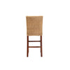 bali & pari Racquel Modern Bohemian Natural Rattan and Mahogany Wood Bar Stool WHI-DC9003-Rattan-BS