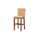 bali & pari Racquel Modern Bohemian Natural Rattan and Mahogany Wood Bar Stool WHI-DC9003-Rattan-BS