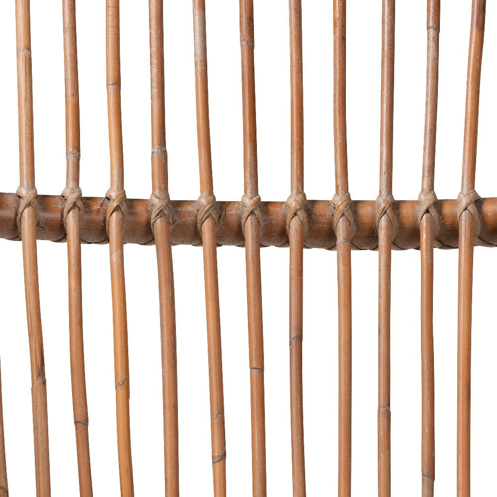 Baxton Studio Lamaria Modern Bohmenian Natural Brown Antique Rattan 2-Piece Chair and Footstool Set WHI-DC9099-Rattan-2PC-Set