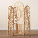bali & pari Nadra Modern Bohemian Natural Brown Rattan Room Divider