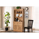 Baxton Studio Agni Modern and Contemporary Oak Brown Finished Wood Buffet and Hutch Kitchen Cabinet