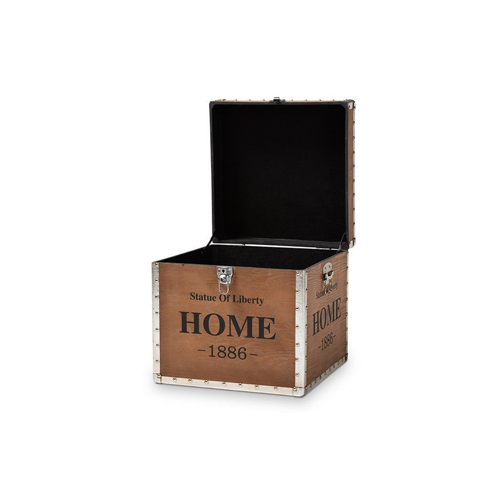 Baxton Studio Violetta Vintage Industrial Beige Fabric Upholstered Wood Storage Trunk Ottoman WHI-DSG17A102-Beige-Trunk