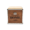 Baxton Studio Violetta Vintage Industrial Beige Fabric Upholstered Wood Storage Trunk Ottoman WHI-DSG17A102-Beige-Trunk