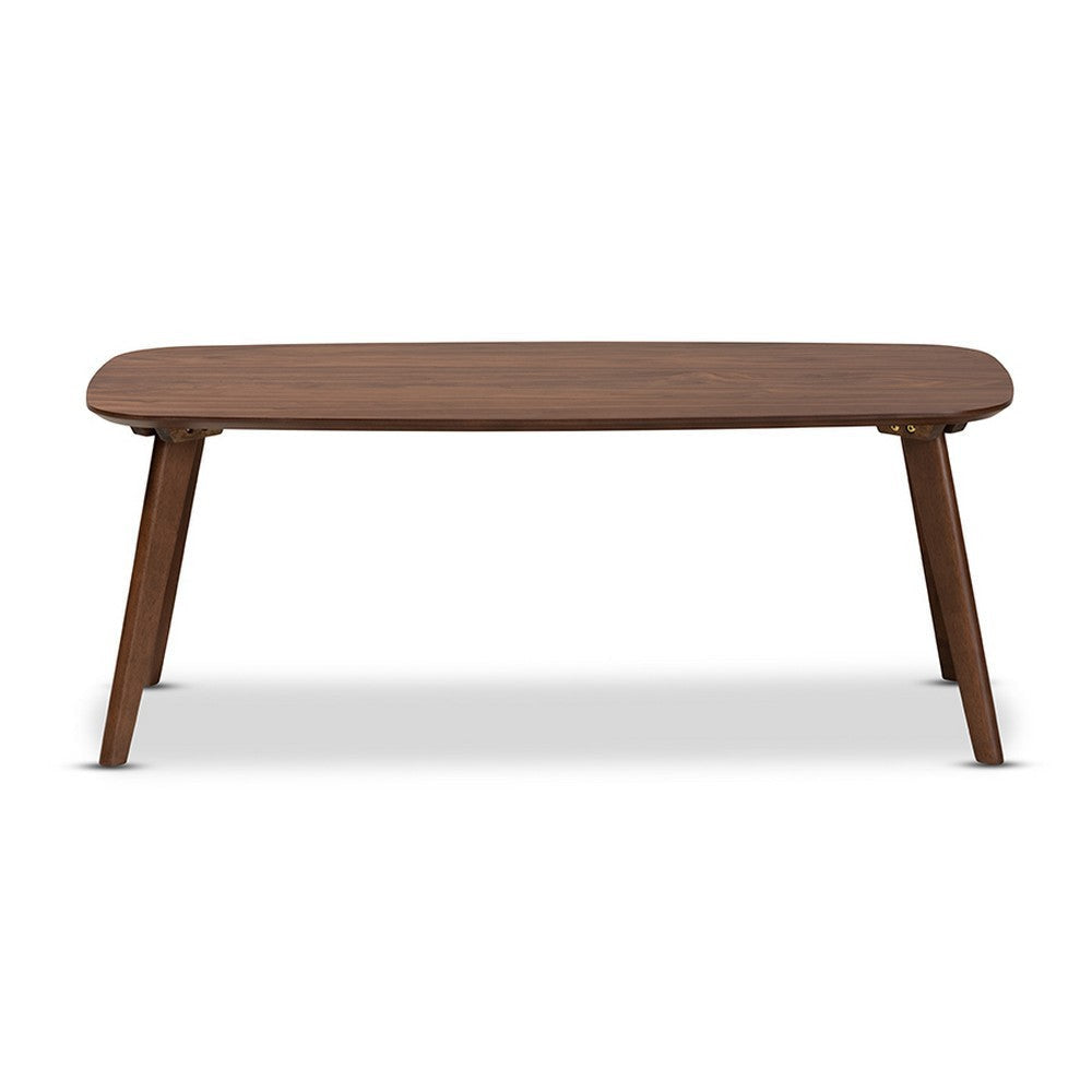 Baxton Studio Dahlia Mid-Century Modern Walnut Finished Coffee Table WHI-Dahlia-Walnut-CT