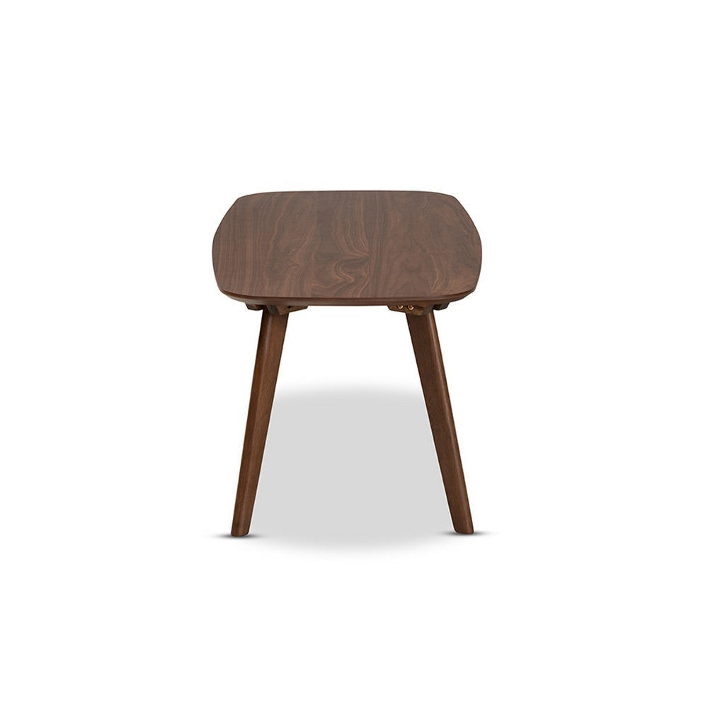 Baxton Studio Dahlia Mid-Century Modern Walnut Finished Coffee Table WHI-Dahlia-Walnut-CT