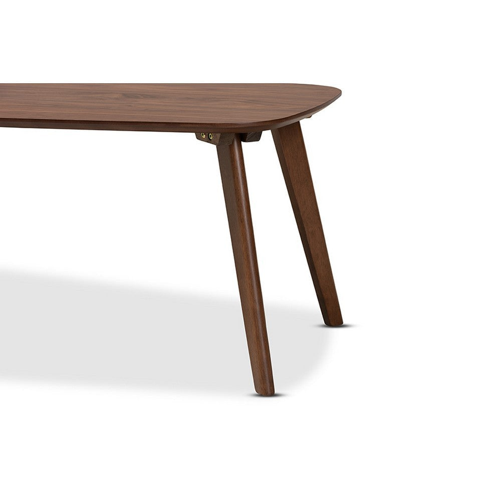 Baxton Studio Dahlia Mid-Century Modern Walnut Finished Coffee Table WHI-Dahlia-Walnut-CT