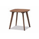 Baxton Studio Dahlia Mid-Century Modern Walnut Wood End Table WHI-Dahlia-Walnut-ET