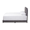 Baxton Studio Darcy Luxe and Glamour Dark Grey Velvet Upholstered King Size Bed WHI-Darcy-Grey-King