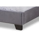 Baxton Studio Darcy Luxe and Glamour Dark Grey Velvet Upholstered King Size Bed WHI-Darcy-Grey-King