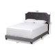 Baxton Studio Darcy Luxe and Glamour Dark Grey Velvet Upholstered King Size Bed