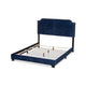 Baxton Studio Darcy Luxe and Glamour Navy Velvet Upholstered King Size Bed WHI-Darcy-Navy-King