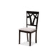 Baxton Studio Derya Modern Transitional Grey Fabric Upholstered and Dark Brown Finished Wood 5-Piece Dining Set
