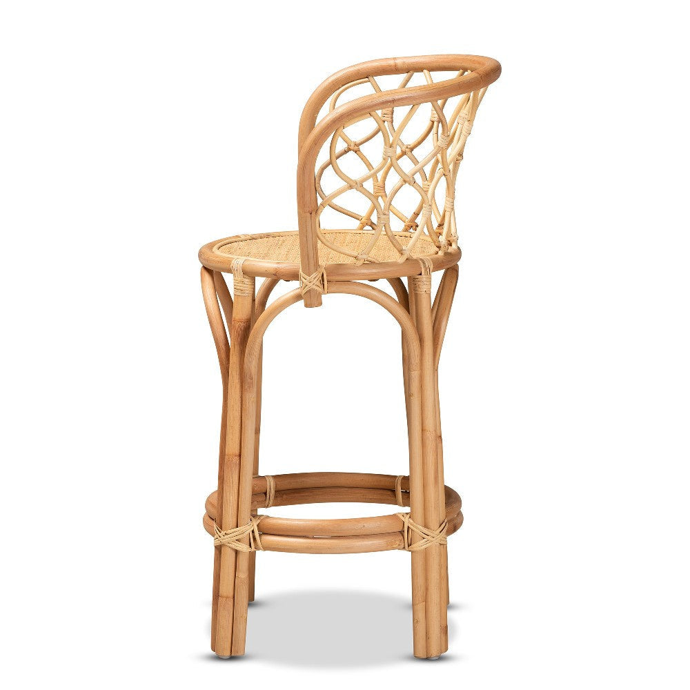 bali & pari Diana Modern and Contemporary Natural Finished Rattan Counter Stool WHI-Diana-Natural-CS