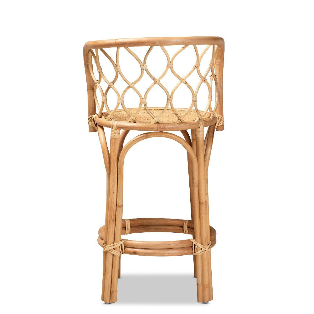 bali & pari Diana Modern and Contemporary Natural Finished Rattan Counter Stool WHI-Diana-Natural-CS