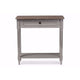 Baxton Studio Edouard French Provincial Style White Wash Distressed Wood and Grey Two-tone 1-drawer Console Table