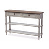 Baxton Studio Edouard French Provincial Style White Wash Distressed Wood and Grey Two-tone 2-drawer Console Table